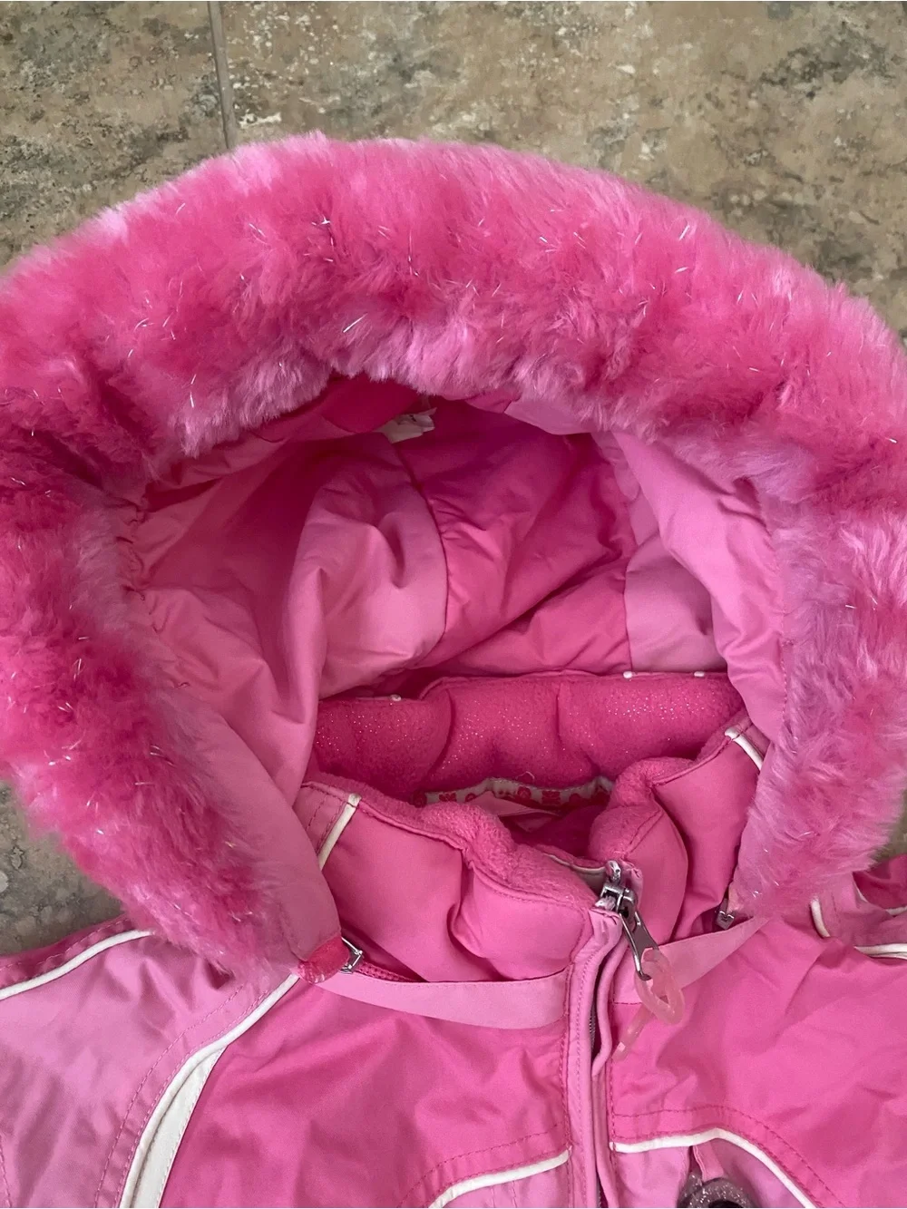 Obermeyer Preschool Girls Pink Belted One-Piece Ski Snow Gorpcore Suit Size 2
